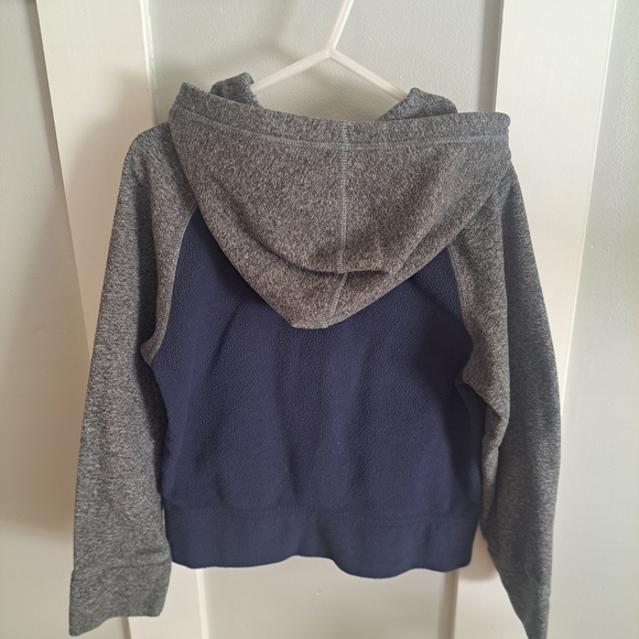 The North Face Boys Fleece Full Zip Hoodie Gray Navy Orange Size 5 XXS - Picture 2 of 4